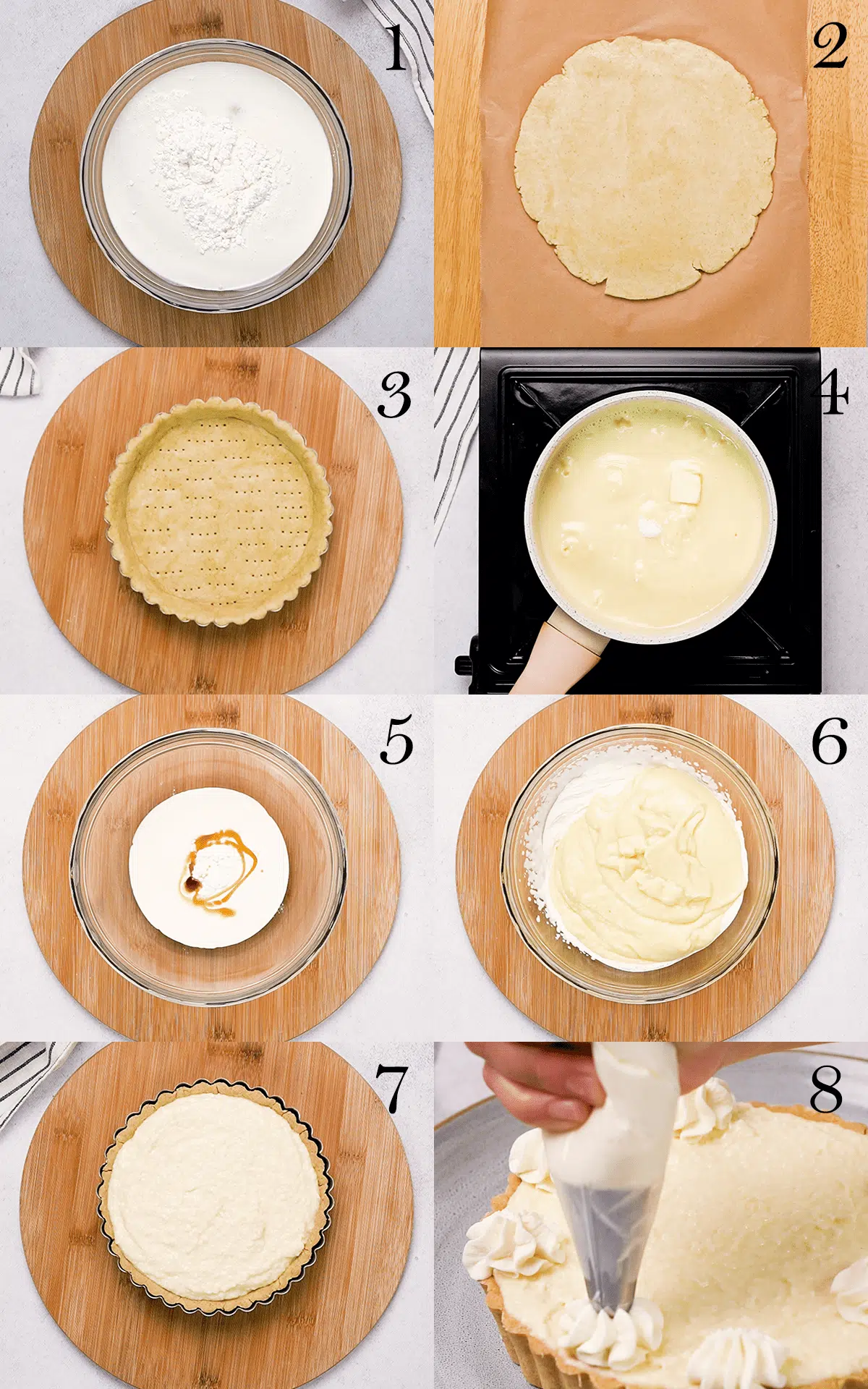 Gluten-free coconut cream pie step by step.