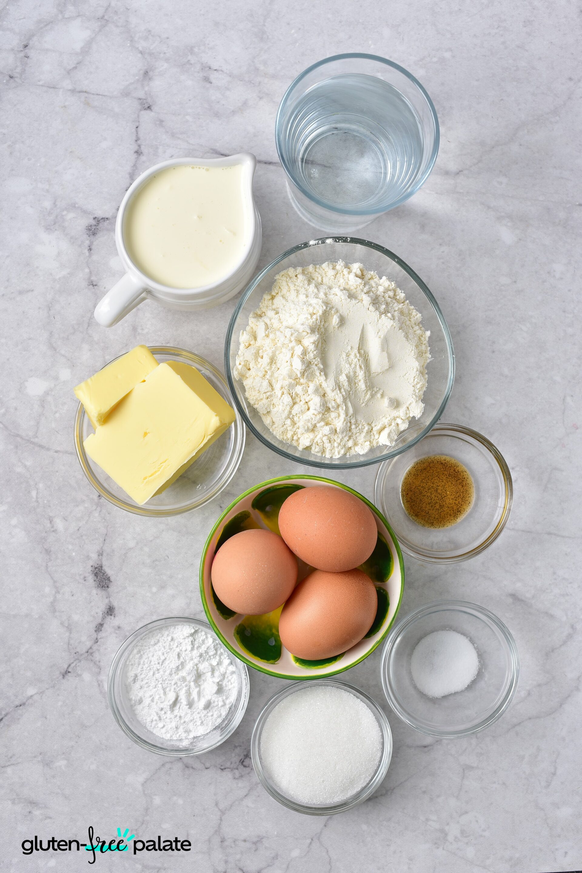 Gluten-Free Cream Puffs ingredients