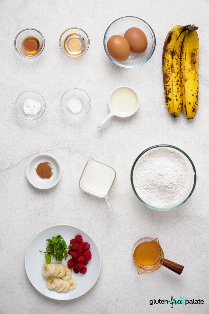 Gluten-Free Banana Pancakes Ingredients.