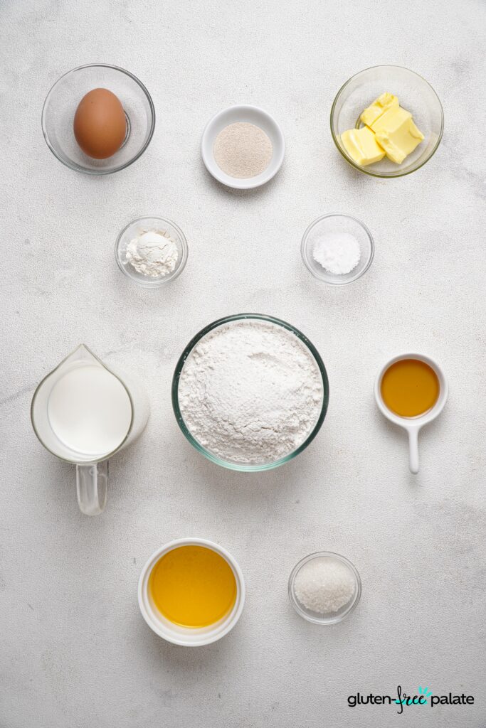 Gluten-Free Crescent rolls ingredients.