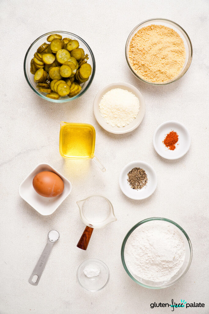 Gluten-Free Fried Pickles ingredients
