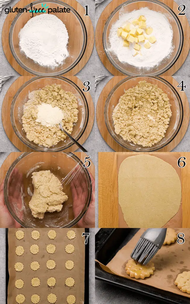 Gluten-free ritz crackers step by step.