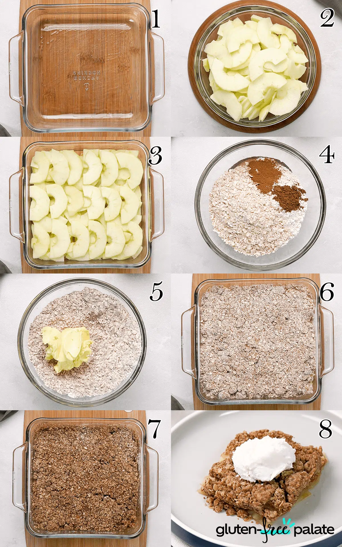 Gluten-Free Apple Crisp step by step.