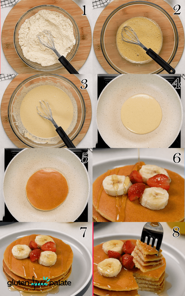 Gluten-Free Protein pancake step by step.