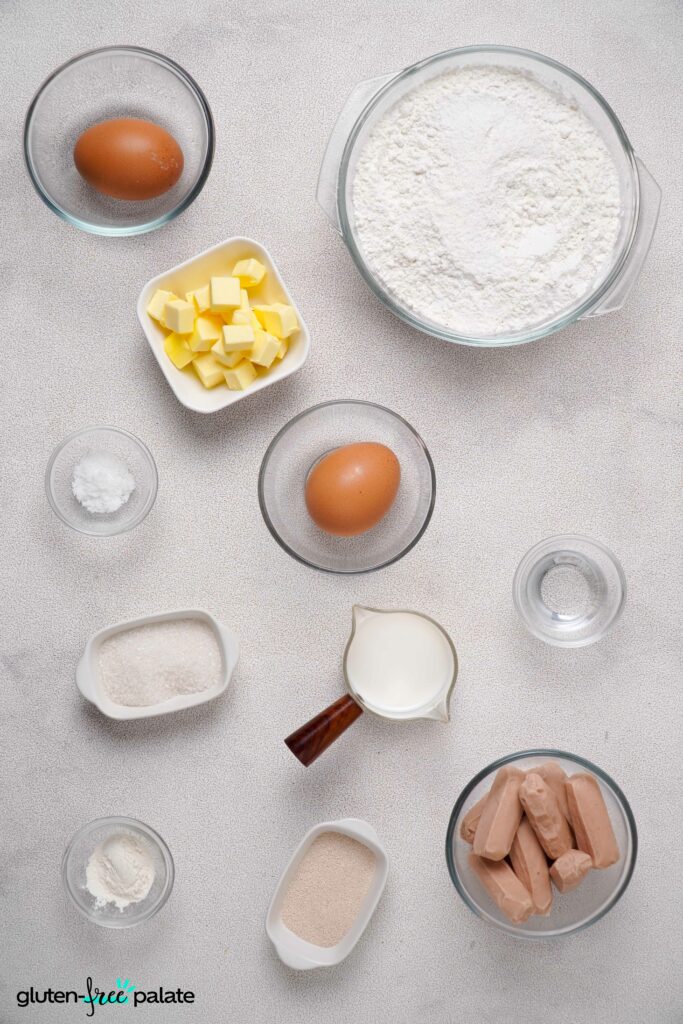 Gluten-Free pigs in a blanket ingredients.
