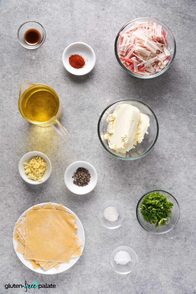 Gluten-Free Crab Rangoon ingredients