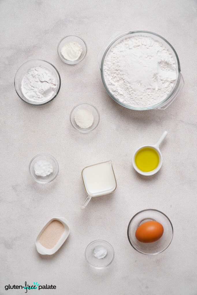 Gluten-free Artisan bread ingredients.