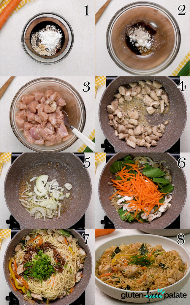Step by step for Gluten-Free Lo Mein.