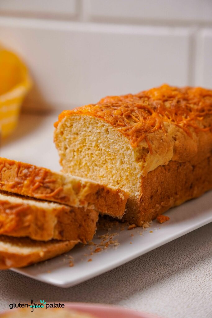 A loaf of Gluten-Free Cheese Bread.