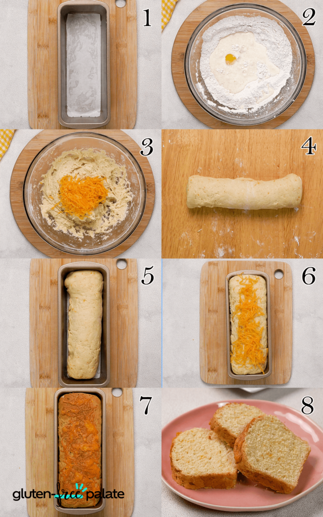 Gluten-Free Cheese Bread step by step.