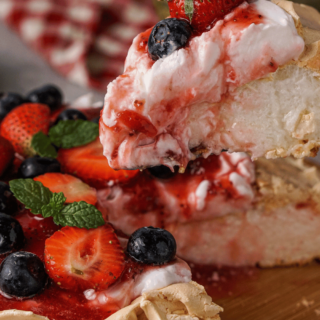 A meringue-based dessert with gluten-free ingredients. Here's my pavlova recipe.