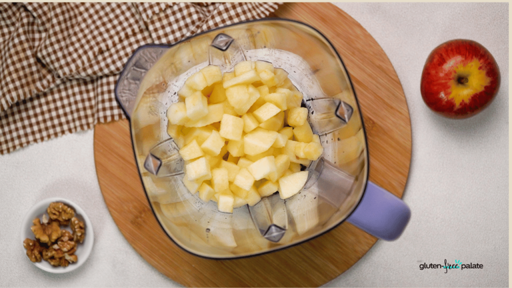 First, chop up your apples!