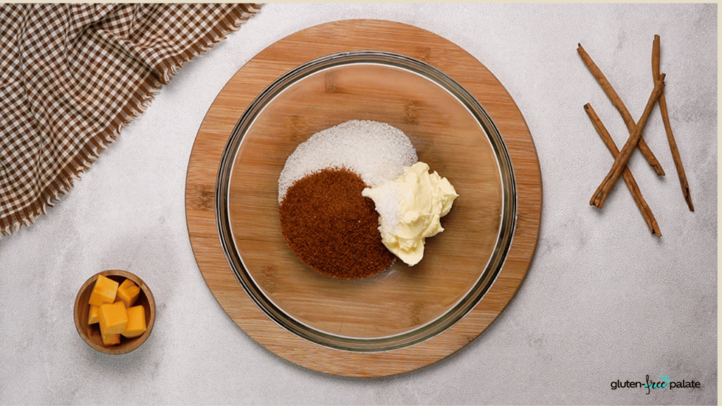 Step 1: Add the ingredients to a mixing bowl.
