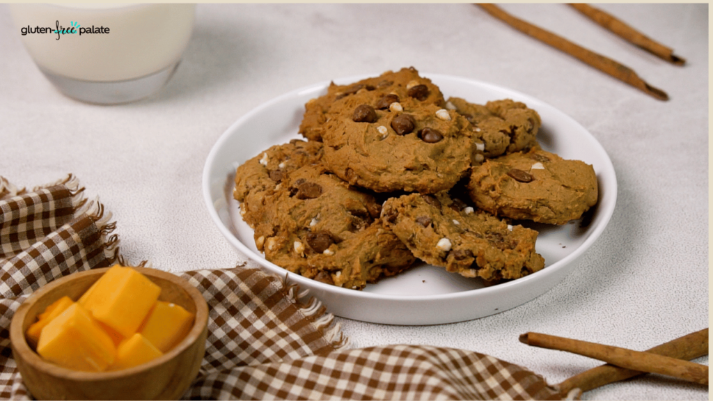 Pumpkin chocolate chip cookies, made from scratch with pumpkin from my garden.