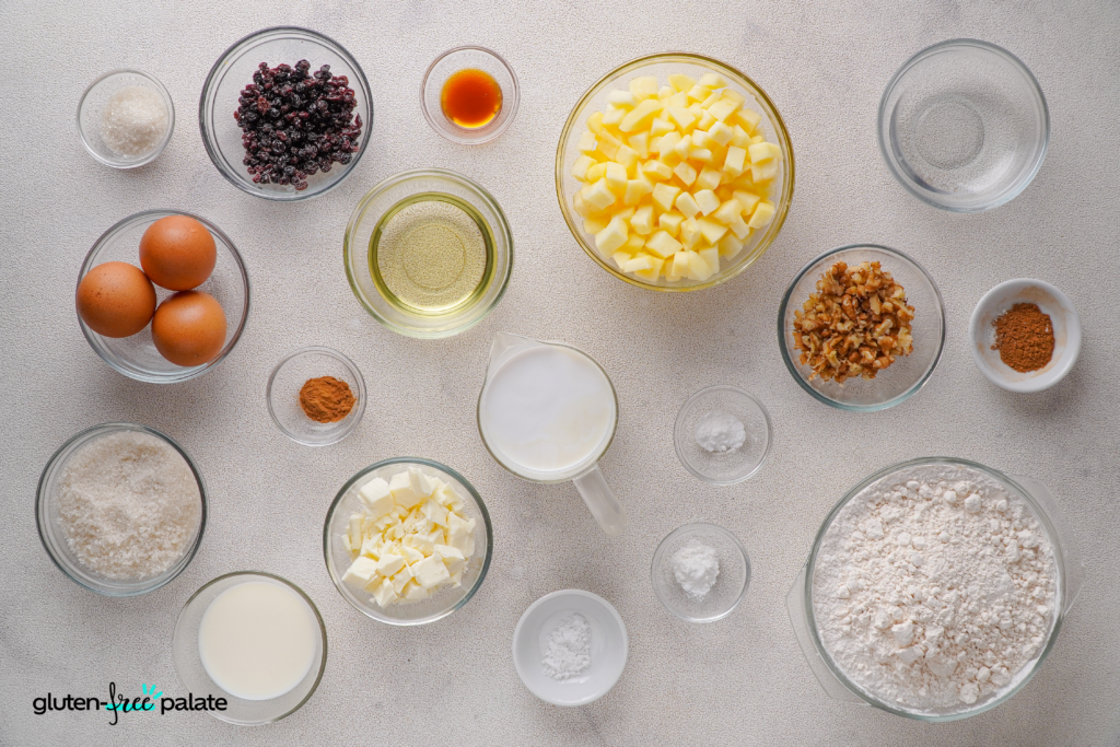 Here are the ingredients you'll need for applesauce cake.