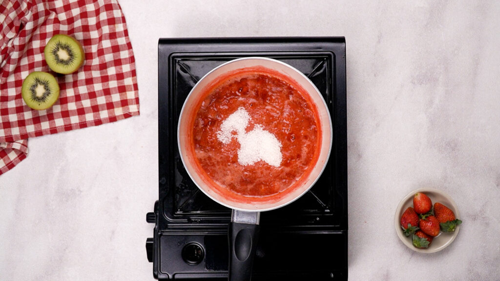 Add any extra sugar you like to the compote.