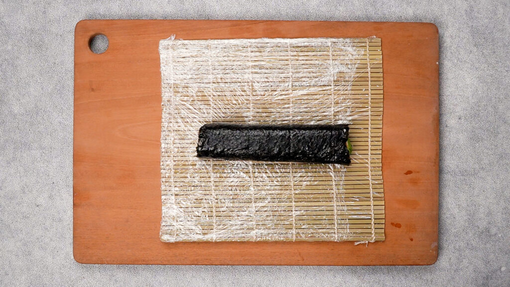 Sushi rolled up.