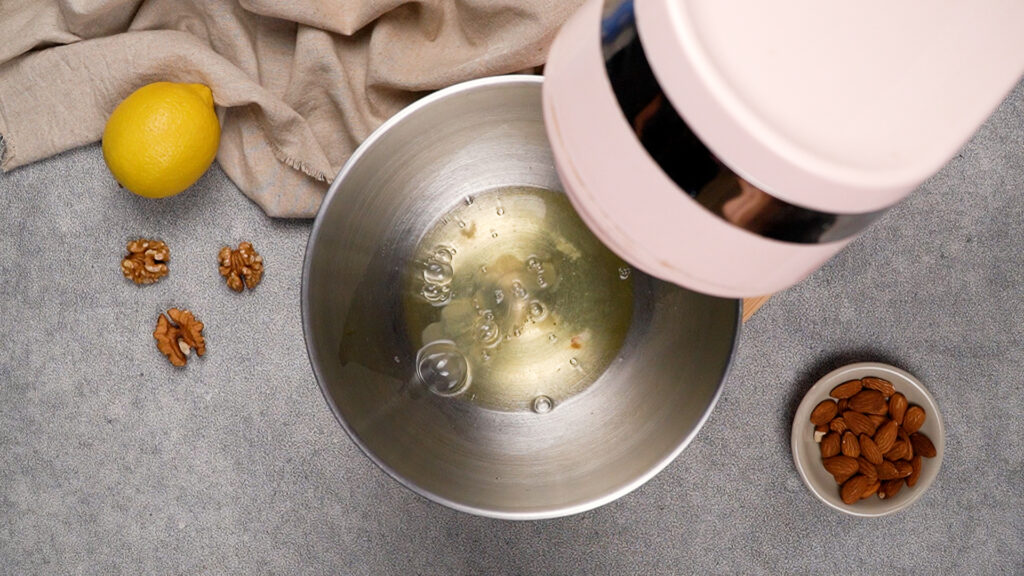 Making the egg yolk.