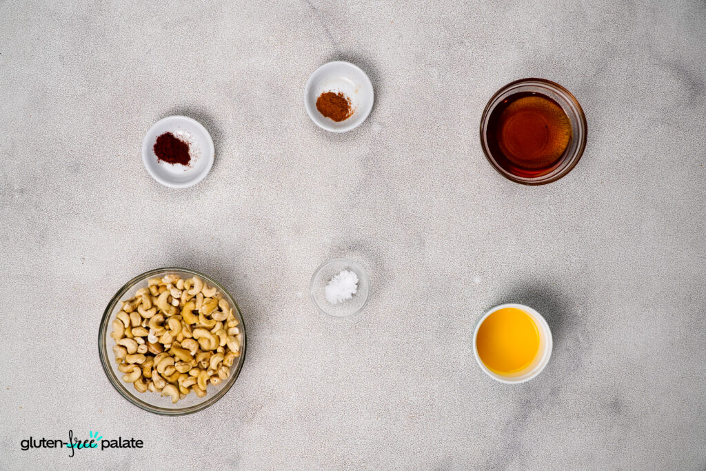 Ingredients for Honey Roasted Cashews Ingredients for Honey-Roasted Cashews.