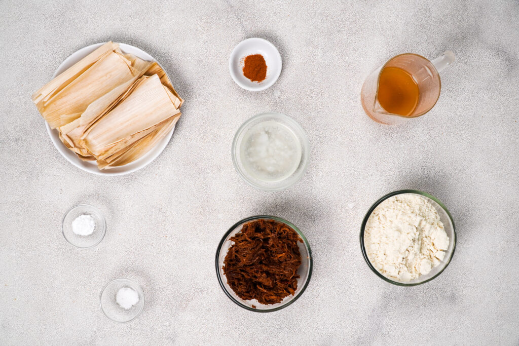 Gluten-Free Tamales Ingredients Ingredients for gluten free tamales recipe.