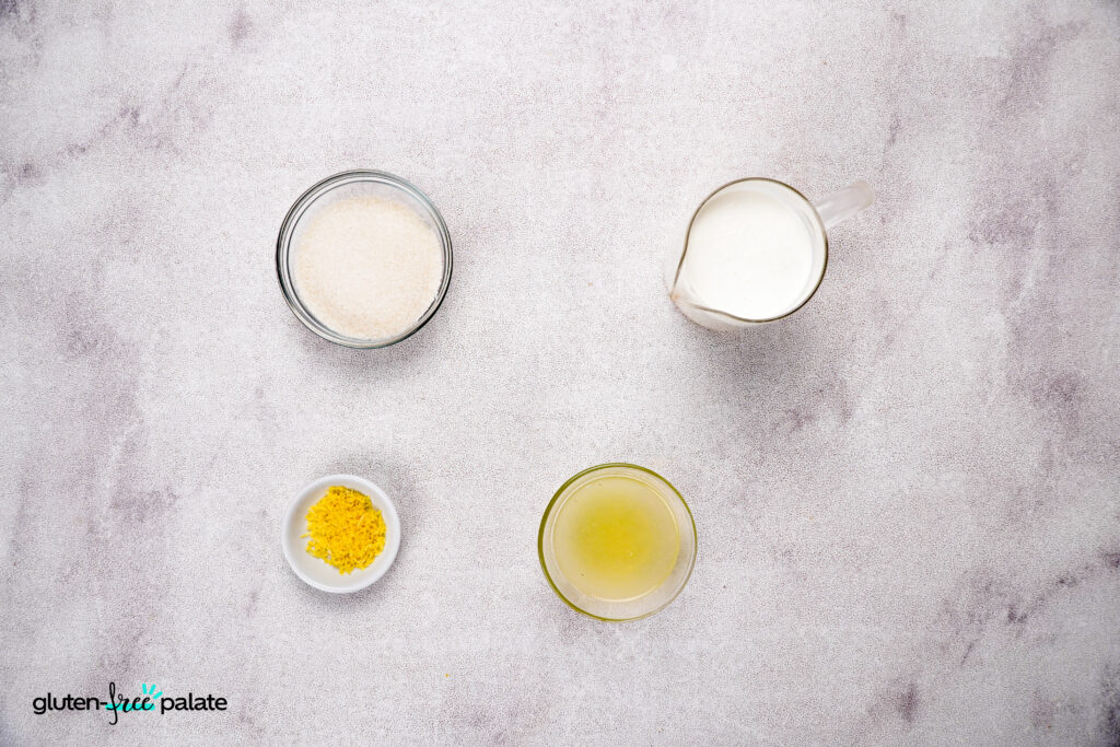 Ingredients for Lemon Posset.