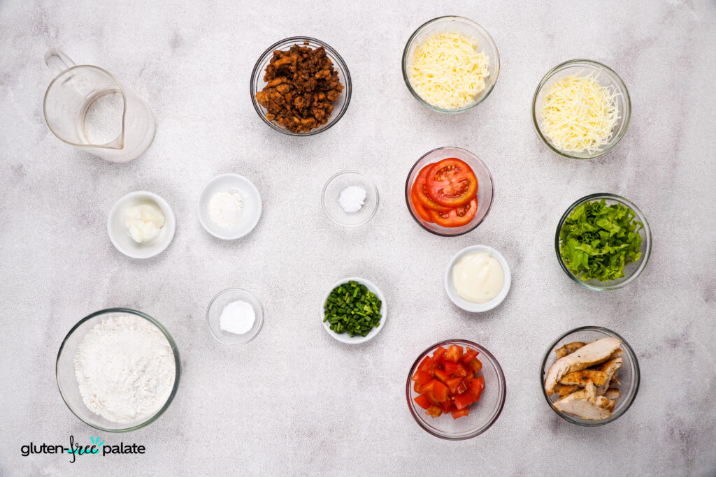 Ingredients for gluten-free wraps.