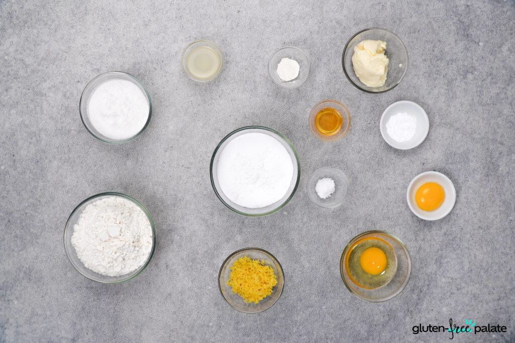 Ingredients for Gluten-Free Crinkle Cookies