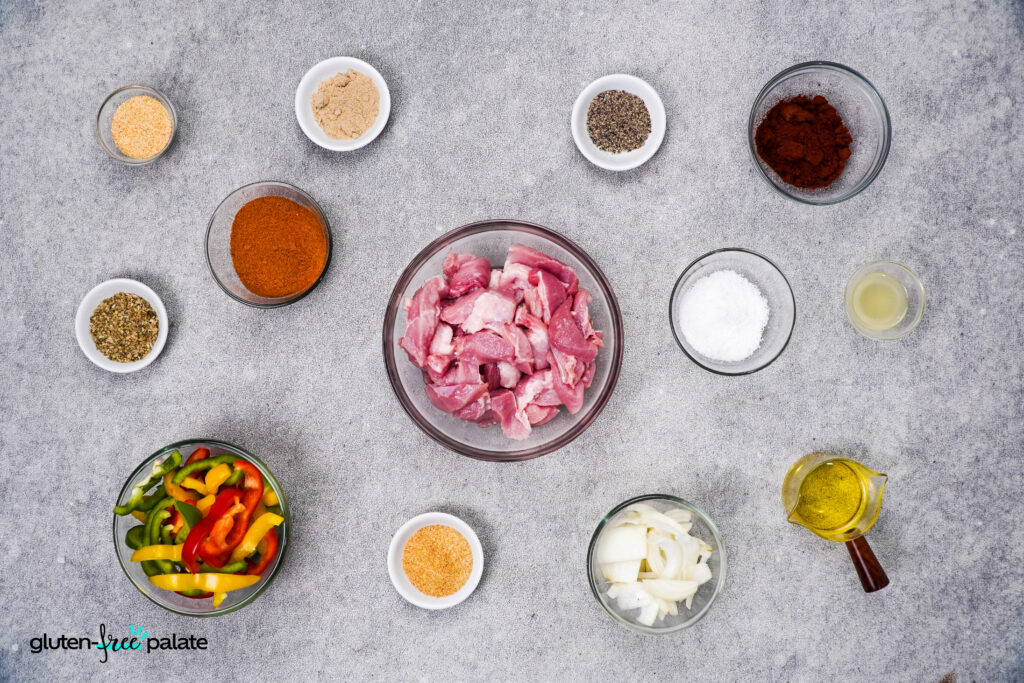 Ingredients for fajita seasoning.