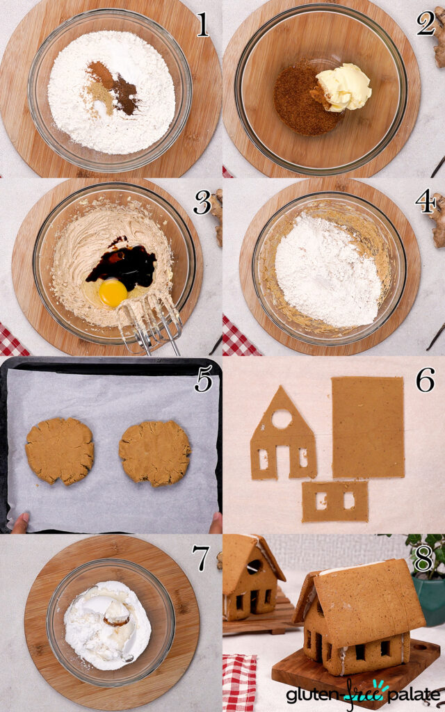 Gluten Free Gingerbread Recipe collage.