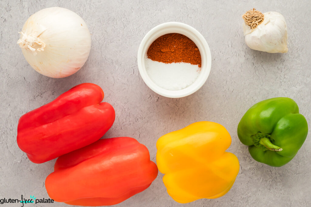 Ingredients for gluten-free salsa.