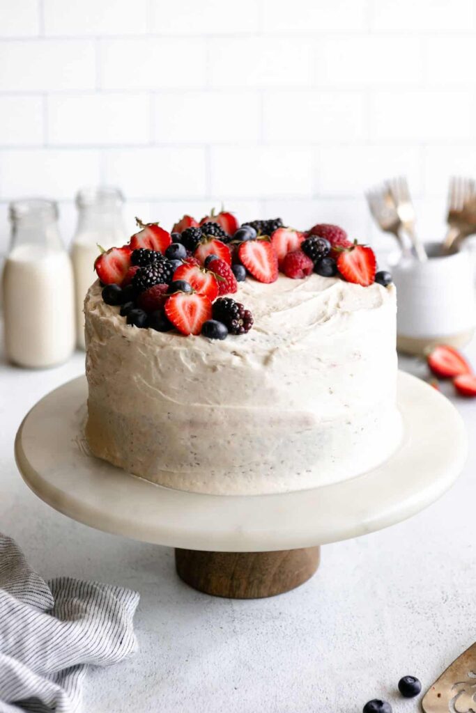 Almond Flour Vanilla Cake - Eat with clarity