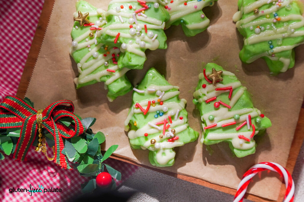 Grinch fudge decorated and place on parchment paper.