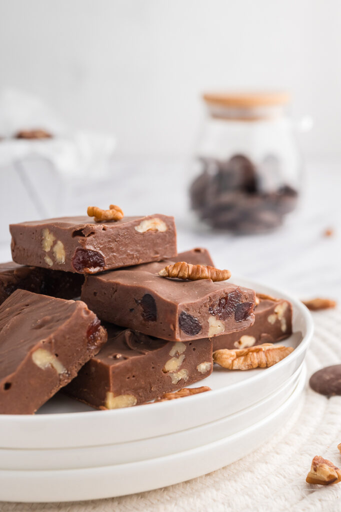 Fantasy Fudge on a plate.