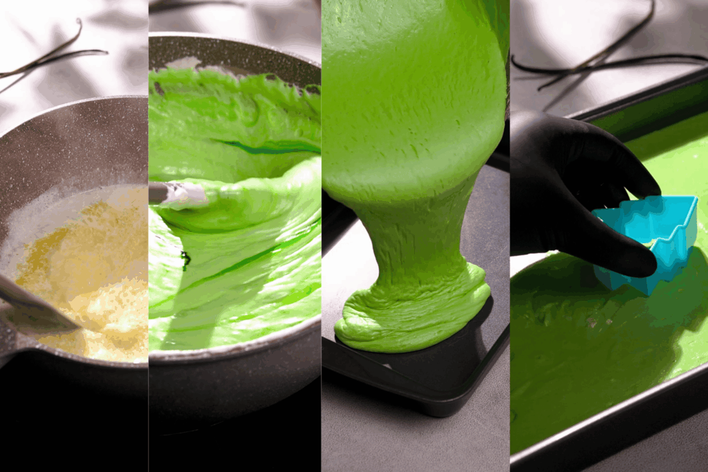 Step by step to make fudge.
