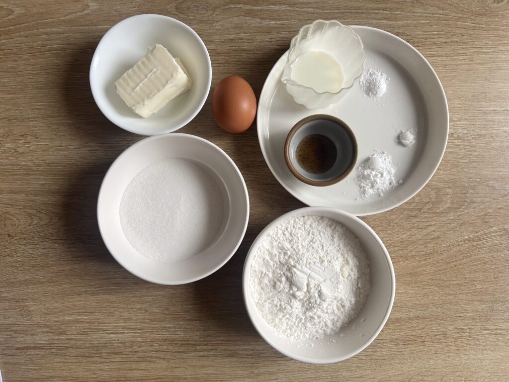 Christmas Sugar Cookies ingredients.